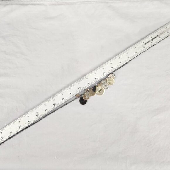 Antique Finish Silver Gold Tone Statement Charm Necklace by ICING Boho Y2K Love - Picture 7 of 7